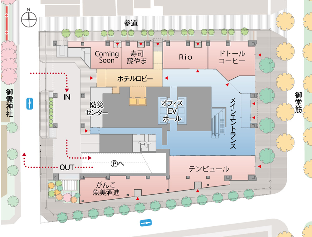 基準階（低層オフィス） レイアウトプラン例